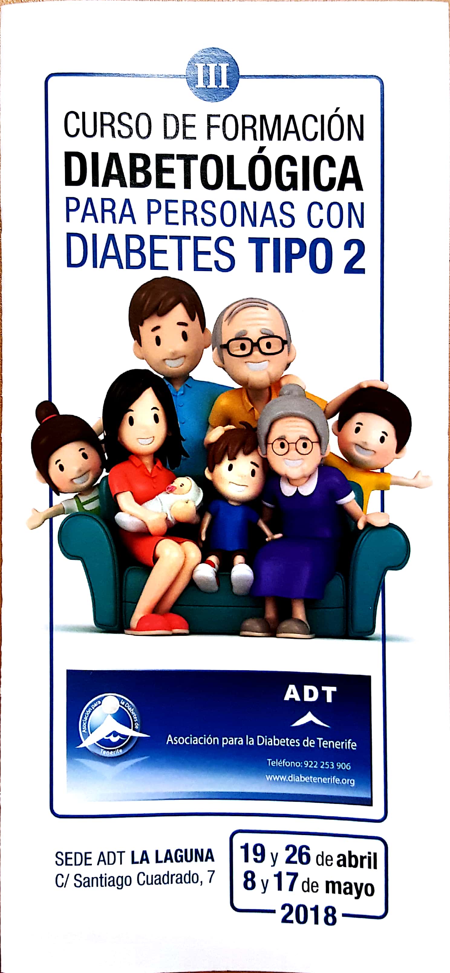 III CURSO DE FORMACIÓN DIABETOLÓGICA PARA PERSONAS CON DIABETES TIPO 2 y FAMILIARES