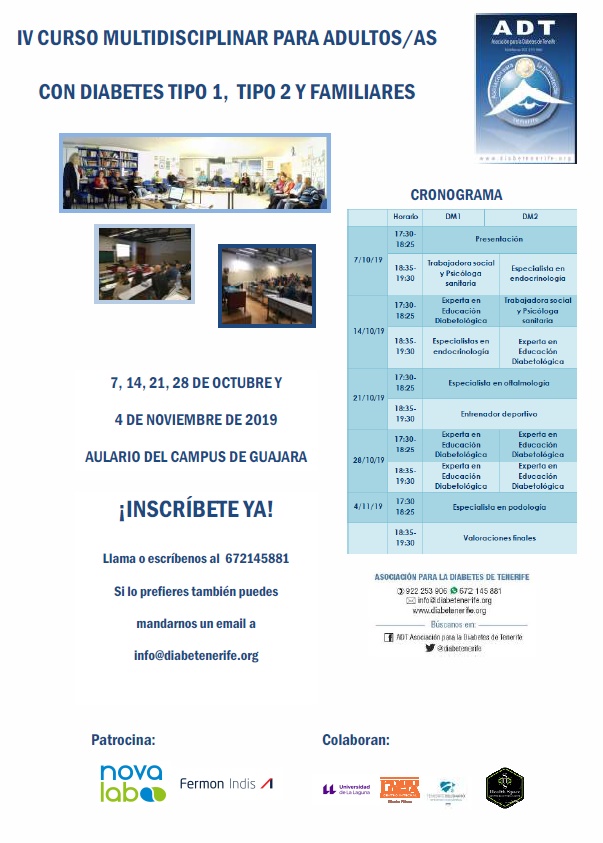 IV CURSO DE ACTUALIZACIÓN EN DIABETES PARA ADULTOS CON DM1 y DM2